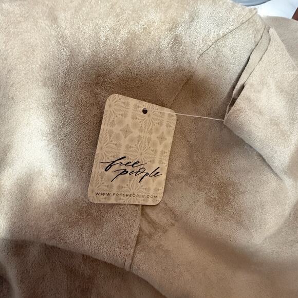 Free People Blank NYC Ice Chai Vegan Suede Trench Coat Size Medium $140 - Picture 8 of 10